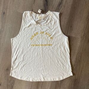 Saltwater Luxe White & Gold Tank Top XL EUC